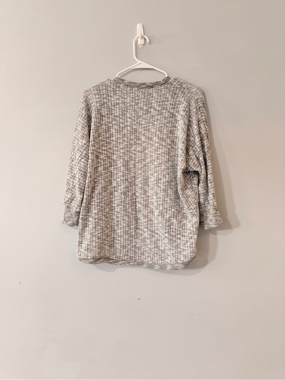 Aeropostale Light Gray Open-Front Ribbed Cardigan - Picture 2 of 5